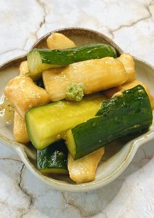 袋で簡単🥒きゅうりと長芋のわさび醤油和え-レシピのメイン写真