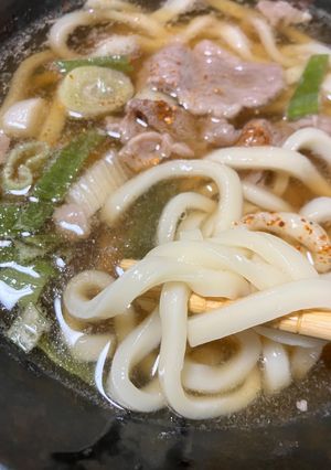 簡単　煮込み肉うどん-レシピのメイン写真