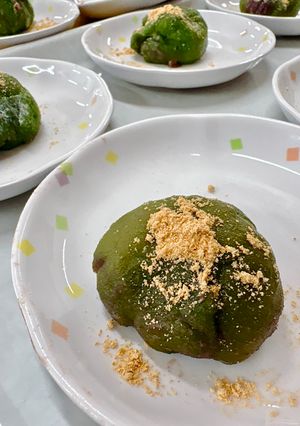 【レンジ調理】豆腐のよもぎ餅-レシピのメイン写真