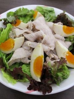 半熟味付たまごと豚しゃぶサラダ-レシピのメイン写真