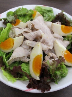 半熟味付たまごと豚しゃぶサラダ-レシピのメイン写真