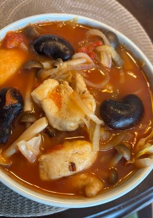 花豆と鶏胸肉のトマト煮込み-レシピのメイン写真