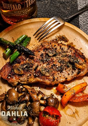 🥃バッファロートレイス香る🇺🇸豚ステーキ🥩-レシピのメイン写真