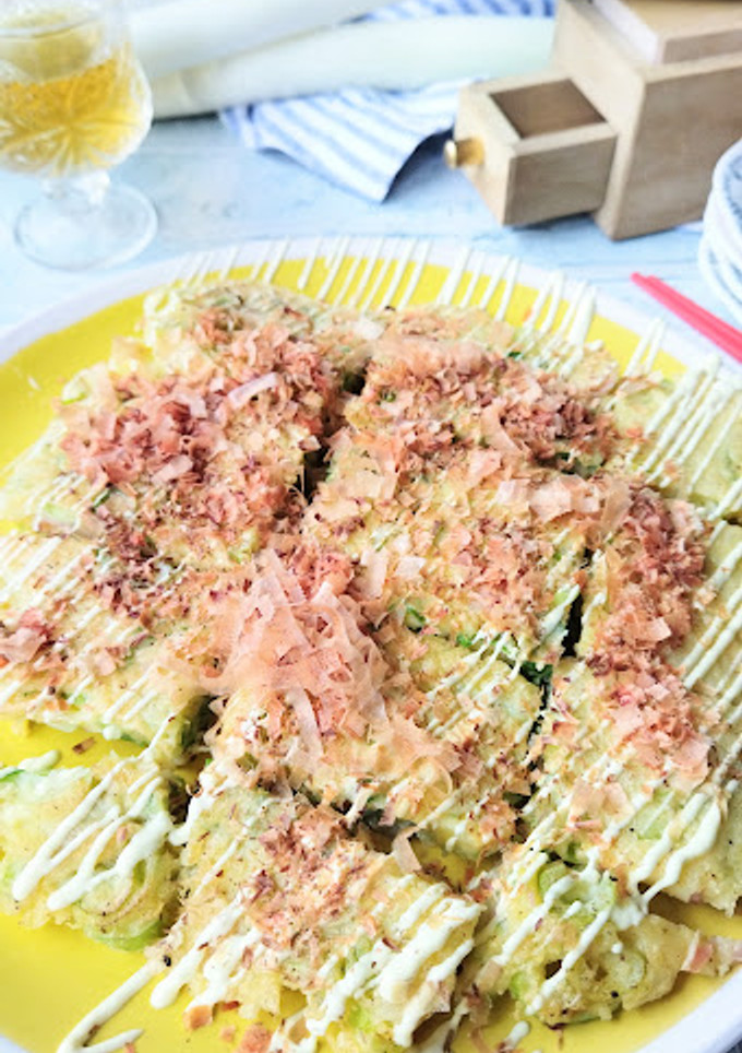 長ネギ青いとろこ大量消費☆大阪ねぎ焼き風-レシピのメイン写真