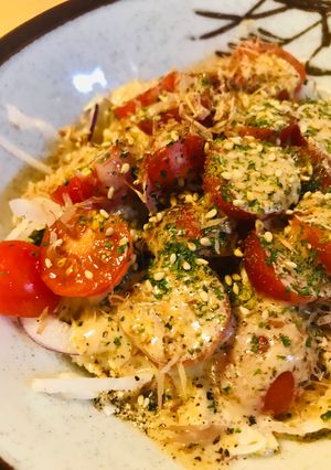 どんぶりサラダ●プチトマトの胡麻サラダ-レシピのメイン写真