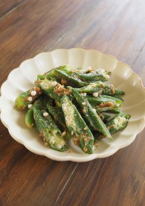 《副菜②》オクラのごま味噌和え-レシピのメイン写真