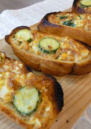 【グリル】コンビーフオープンサンド-レシピのメイン写真