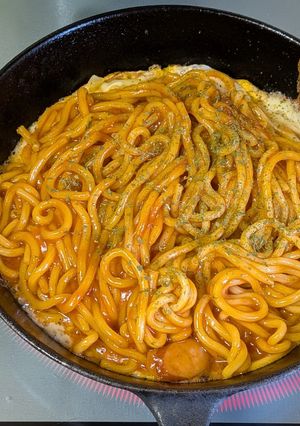 スパ王でひとりチーズオムレツ☆ナポリタン-レシピのメイン写真