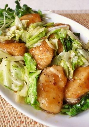 キャベツと鶏むね肉のオイスター炒め-レシピのメイン写真