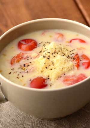 レンジで簡単!トマトミルクリゾット-レシピのメイン写真