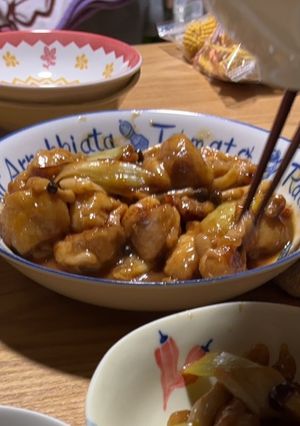 鶏肉と長ネギの黒酢炒め-レシピのメイン写真