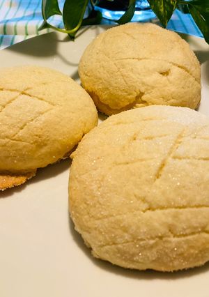 かんたん材料でメロンパン(卵乳不使用)!-レシピのメイン写真