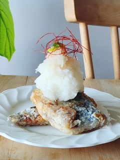 冷凍さば竜田揚げ♪おろしポン酢今日の夕食-レシピのメイン写真