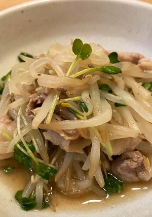 ホットクック⭐︎もやしと豚肉のさっぱり和え-レシピのメイン写真