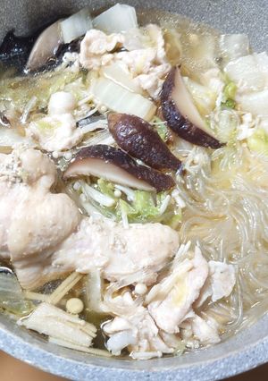 ピェンロー鍋メモ(冷凍白菜と手羽元)-レシピのメイン写真