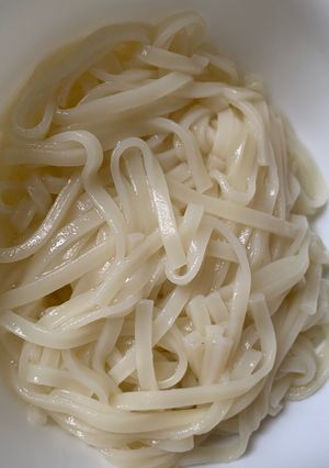 レンジで簡単！乾麺うどん-レシピのメイン写真