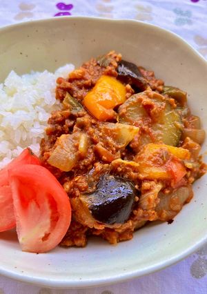 夏野菜で☆ズッキーニトマト無水カレー-レシピのメイン写真