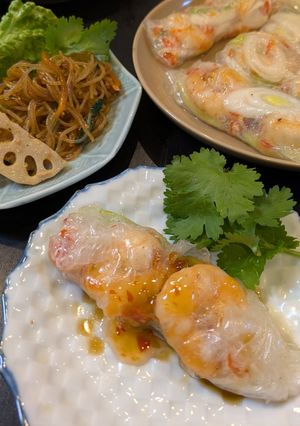モチモチ♡海老の蒸し春巻-レシピのメイン写真