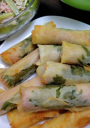 お魚ソーセージと大葉の春巻-レシピのメイン写真