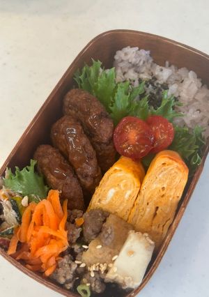 息子弁当190ハンバーグ-レシピのメイン写真
