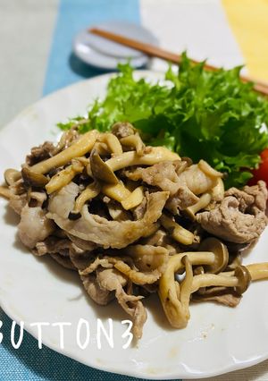 時短♪豚肉としめじのポン酢炒め-レシピのメイン写真