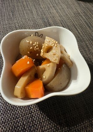 蓮根・人参・ごぼう・コンニャクの甘辛煮物-レシピのメイン写真