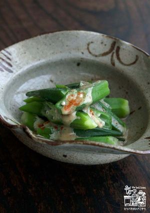オクラのごまドレッシングかけ-レシピのメイン写真