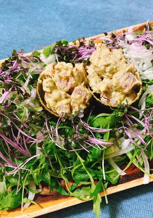アボカドマグロカップサラダと昆布茶サラダ-レシピのメイン写真