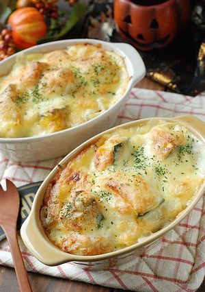 ホワイトソースはレンジで♪鶏とかぼちゃのグラタン-レシピのメイン写真