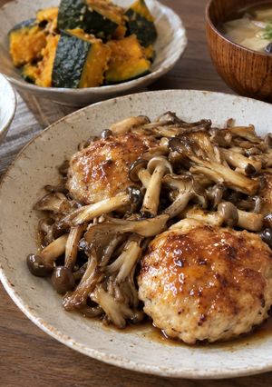 鶏ひき肉ときのこの照り焼きつくね-レシピのメイン写真