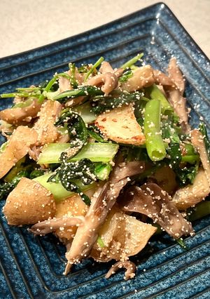 青菜と舞茸のじゃが明太炒め-レシピのメイン写真