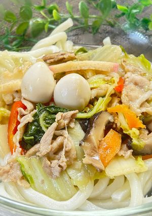 八宝菜リメイク★簡単あんかけうどん-レシピのメイン写真