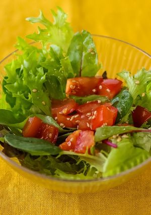 食べるトマトドレッシングサラダ-レシピのメイン写真