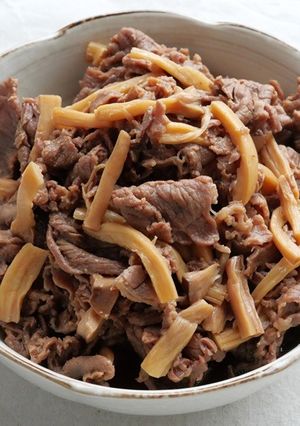 電気圧力鍋☆牛肉とエリンギの甘辛煮-レシピのメイン写真