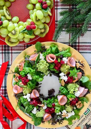 クリスマスリースサラダ-レシピのメイン写真