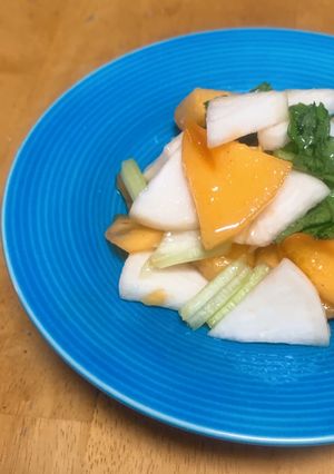 【腸活】かぶと柿のサラダ-レシピのメイン写真