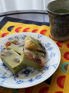 レンジで時短 抹茶甘納豆ういろう♡-レシピのメイン写真