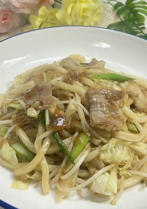 岡山B級グルメ!津山ホルモンうどん再現-レシピのメイン写真