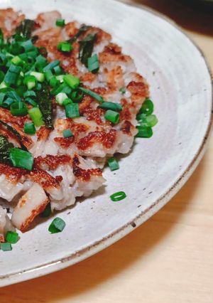 レンコンと豚バラ肉のもちもち焼き-レシピのメイン写真
