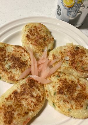 豆腐ふわふわ焼き岩下の新生姜入りつまみ-レシピのメイン写真