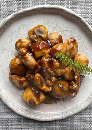 鶏もも肉と栗の黒酢あん-レシピのメイン写真