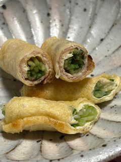 油揚げの豆苗生ハム巻き-レシピのメイン写真