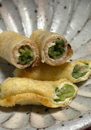 油揚げの豆苗生ハム巻き-レシピのメイン写真