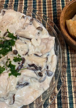 秋の味覚！鶏胸肉のきのこクリーム煮-レシピのメイン写真