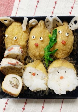 12/24クリスマスお稲荷さん弁当-レシピのメイン写真