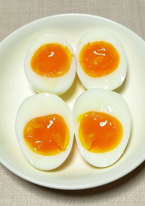 水からゆでて作る半熟卵(ゆで卵)-レシピのメイン写真