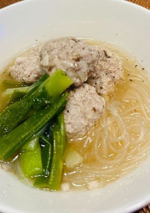 ひき肉の旨だし肉団子春雨スープ-レシピのメイン写真