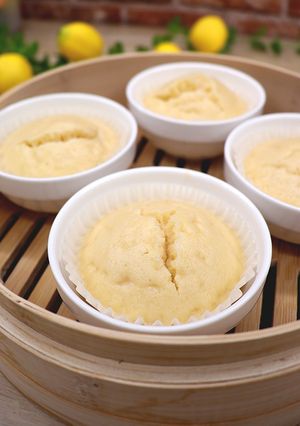 ふわもち食感♡米粉のレモン蒸しパン-レシピのメイン写真