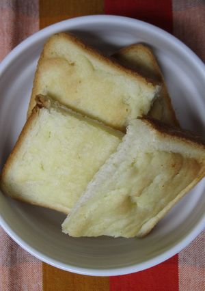 【保育園おやつ】メロンパン風トースト-レシピのメイン写真