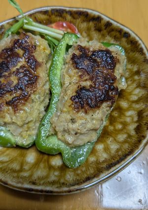 ぴったりピーマン肉詰め＆カレー味-レシピのメイン写真